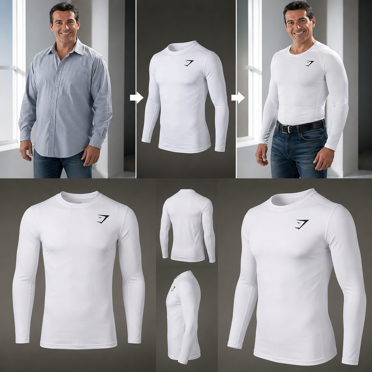 Silueta Definida al Instante – Playera Deportiva Gymshark long